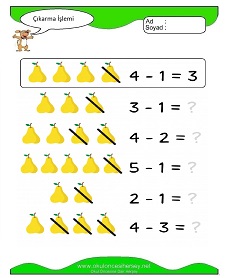 Çıkarma İşlemi Çalışma Sayfaları